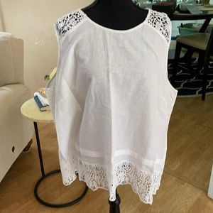 White linen top